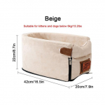 &Scaron;unų automobilinė kėdutė, saugos ma&scaron;ina Centrinė kačių &scaron;unų lova Ne&scaron;iojama &scaron;unų ne&scaron;yklė mažiems &scaron;unims katėms Lauko kelionėms &Scaron;unų automobilių kelionių priedai 42x22x20 CM