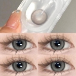 Mill Creek Contact Lens 14.00mmAomu Series prescription Myopia Yearly Use Contact Lens with Grade 2pcs Grey Contact Lens 0 pilka