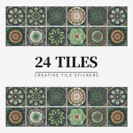 24vnt Retro Mandala sienų lipdukai virtuvės lipdukai vandeniui atsparūs plytelių lipdukai vonios kambario dekoras marokieti&scaron;kas PVC lipdukas 10*10*24PCS