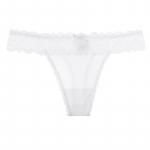 CINOON moteri&scaron;kos seksualios nėriniuotos kelnaitės žemu juosmeniu apatinis trikotažas Moteri&scaron;kas G string Mylingas apatinis trikotažas permatomas intymus one size balta
