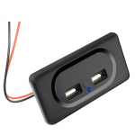 12V Dvigubas USB 3.1 Automobilinis Kemperio Greito Įkrovimo Lizdas Maitinimo Lizdas Skydelio Montavimas Telefono Įkroviklis Valtis Karavanas Autobusas Jūrinis Kemperis RV XYZ juoda