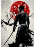 Retro Japonija Samurajus Zen Bushido Plakatai Atspaudai Drobės Tapyba Anime Žaidimas Sienos Meno Paveikslėlis Svetainės namų dekoravimui Cuadros 50x70cm No Frame