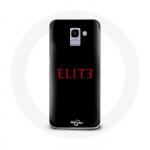 Coque pour Samsung Galaxy A6 2018 Elite Saison 5 Logo Rouge Fond Noir juoda