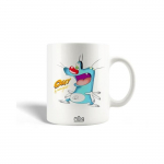 Mug en C&eacute;ramique - Oggy et les Cafards - 30 cl - Compatible lave-vaisselle - Rond - Blanc