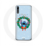 Coque pour Huawei P20 Stitch neige joyeux No&euml;l bleu