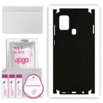 apgo Protective Skin Sticker for the back+sides compatible with Samsung Galaxy A21s, Full Wrap Film, Foil, Vinyl - Pattern Matrix