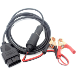 OBD2 automobilio atminties taupymo priemonė 2 viename, transporto priemonės ECU avarinio maitinimo laidas su aligatoriaus spaustuku ant 12 V automobilio akumuliatoriaus cigarečių degiklio maitinimo i&scaron;plėtimo lizdo Package:16.8*11.4*7.3cm