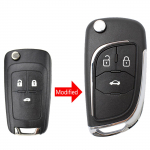 Modifikuotas sulankstomo rakto korpuso nuotolinio valdymo pulto dėklo pakeitimas 3 mygtukai, skirti Opel Vauxhall Adam Astra J Corsa E Insignia Mokka Zafira C