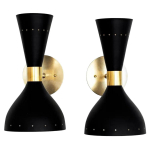 1950 Sieninis &scaron;viestuvas Diabolo Pora modernių juodų Stilnovo stiliaus sieninių &scaron;viestuvų Sieninis &scaron;viestuvas