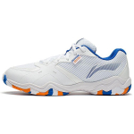 Li Ning Sound Wave 2 Audinys Sintetinė Oda Smūgio Absorbcija Neslystantis Atsparus Dilimui Žemi Badmintoniniai Batai Unisex Batai Balti Mėlyni AYTS016-6 43⅔