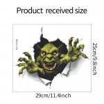 Helovinas Green Monster vonios tualeto tualetas su namų dekoro lipdukais 25*29CM/fun-m164