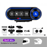 V5.3 motociklo &scaron;almas &bdquo;Bluetooth&ldquo; ausinės FM radijo stereofoninės ausinės vandeniui atsparios laisvų rankų įrangos ausinės Balso valdymas Triuk&scaron;mo mažinimas