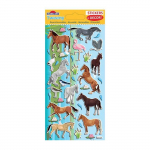 Sc&egrave;ne &agrave; d&eacute;corer pour enfants - Chevaux - Stickers Puffies