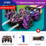 Naujas 4WD Drift nuotolinio valdymo pultas automobilio rankenos gestų jutimo muzikos &scaron;viesos kaskadininkų nuotolinio valdymo pultas lenktyninis 4x4 pur&scaron;kiamas visureigis berniuko žaislas vaikams Dovana handle remote control violetinė