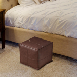 PU Odos Otomanės Užvalkalas Kojų Atramai 45x45x40cm Sandėliavimo Sprendimas Miegamasis Brown
