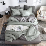 Stilingas vienspalvis patalynės komplektas - 3 arba 4 dalys, puikiai tinka bendrabučiams (1.5m/1.2m) 1.5m four-piece set