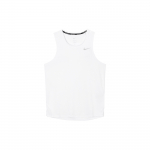 Nike Dri-FIT Miler Vienspalvis su logotipu Apvalus kaklas Laisvas mar&scaron;kinėlis Vyri&scaron;ki vir&scaron;utiniai drabužiai Baltas DV9322-100 XXL