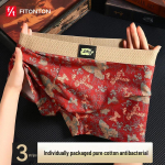 FitonTon Men's Premium Anti-Bacterial Boxer Briefs L