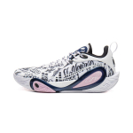 Li Ning DLO1 amortizuojantys neslystantys dilimui atsparūs at&scaron;okantys sukibimą užtikrinantys žemi krep&scaron;inio bateliai vyri&scaron;ki Balti Juodi ABPV009-18 44