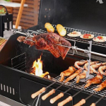 Grilio rotiserijos rinkinio priedas 15 kg talpos nerūdijančio plieno automati&scaron;kai besisukantis BBQ kepimo aparatas skirtas