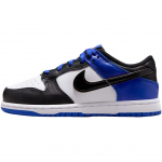Nike Dunk Atsparūs dilimui žemi vaiki&scaron;ki riedlenčių batai Juodi/Balti/Mėlyni Vaiki&scaron;ki HF0971-100 28