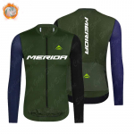 Team Merida Terminis Fleece Dviračių Drabužiai Ilgomis Rankovėmis Džersis Plento Dviratininko Drabužiai Ropa Ciclismo MTB Uniforma Žieminis Fleece &Scaron;iltas Dviračių Kostiumas Rinkinys M