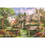 Deimantinė tapyba kryželiu &bdquo;Gėlių namo vaizdas&ldquo; Deimantinis siuvinėjimas Kalnų kri&scaron;tolinio akmens mozaikos namų dekoras 20X30CM