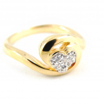 Bague plaqu&eacute; or 'Love' 2 tons