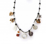 Les Tr&eacute;sors De Lily [H9869] - Collier Cr&eacute;ateur 'Dame Nature' marron ambre