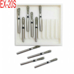 10 vnt Diamond Burs Dental FG 1,6 mm greitaeigiai grąžtai poliravimui, lyginamieji dantų poliruoklės EX-20S