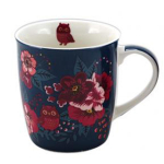 Les Tr&eacute;sors De Lily [A1153] - Mug porcelaine 'Osaka' bleu rose (chouette) - 9. 5x8. 5 cm (32. 5 cl) mėlyna