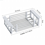 Virtuvės indų džiovinimo lentyna vir&scaron; kriauklės Indų stovo kanalizacijos indų džiovinimo lentyna nerūdijančio plieno kriauklės dėtuvė kanalizacijos krep&scaron;elis 29.5*16.5*9cm balta