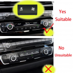 Automatinio oro kondicionieriaus &scaron;ildytuvo klimato kontrolės panelės ventiliatoriaus greičio mygtuko dangtelis BMW 1 2 3 4 serijai F20 F21 F22 F30 F31 juoda