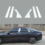 6 vnt. Automobilio durelių lango statramsčio stulpelių apdailos dangtelio lipdukas Chromas, skirtas KIA Optima/KIA K5 2020 2021 2022 m.
