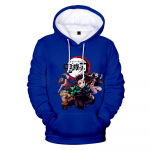 Anime Hoodie Demon Slayer vyri&scaron;kas megztinis su spausdintu dvigubos spalvos megztinis Unisex megztinis Harajuku Cartoon laisvalaikio palaidinės S