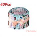 40 vnt. Suvyniojamas medvilninis audinys dygsniavimo juostelės, i&scaron;kirptos drabužių aksesuarai &bdquo;pasidaryk pats&ldquo; siuvimo amatai 6.5*25cm/2.55*9.8inch