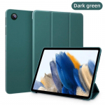 Plan&scaron;etinio kompiuterio odinis dėklas, skirtas Samsung Galaxy S6 Lite P610 P615 A7 A7 Lite A8.0 A10.1 A10.5 Tab A8 X205 X200 S7 S8 11 PU silikoninis TPU i&scaron;manusis dėklas A7Lite tamsiai žalia spalva