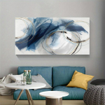 Abstraktus drobės sienų meno paveikslas Modernūs akvarelės meno paveikslai Spalvingas meno kūrinio dekoras svetainei, miegamajam, be rėmo 20x40cm