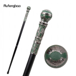 Sidabrinės žalios prabangios apvalios rankenos madingos vaik&scaron;tynės vakarėliui. Dekoratyvinė lazdelė Eleganti&scaron;ka vaik&scaron;čiojimo lazda &bdquo;Crosier Knob&ldquo; 93 cm