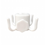 Paplūdimio skėčio pakabinimo kablys, 4 &scaron;akų plastikinis skėčio kablys rank&scaron;luosčiams/kepurėms/drabužiams/fotoaparatams/akiniams nuo saulės/krep&scaron;iams, tinkamas paplūdimiui, kempingų kelionei 1pcs balta