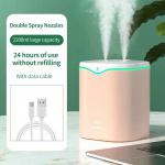 2000 ml USB oro drėkintuvas dvigubo pur&scaron;kimo prievado eterinių aliejų aromaterapinis Humificador Cool Mist Maker Fogger Purify skirtas namų biurui