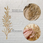 Imituotos aukso medžio &scaron;akos plaukiojančios žvakės centro užpildymas vestuvių banketų dekoravimas plastikinės gėlės 10pcs golden