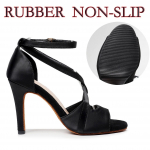 Mados Salsa Jazz Tango Ballroom Square Treniruotės Lotynų Amerikos &scaron;okių Batai &Scaron;okant Moterims &Scaron;okėjai Auk&scaron;takulniai Satininiai Sandalai Juodi 41