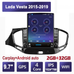 9.7 colio automobilinis radijas Lada Vesta 2015-2019 Android 2 DIN Tesla vertikalus ekranas CarPlay Auto radijas Multimedijos grotuvas 2+32GB