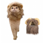 Cat Cosplay puo&scaron;niai apsirengti naminių gyvūnėlių kepurė Liūto karčiai kačių &scaron;uniukui Liūtui Perukui, kostiumui, vakarėliui dekoruoti Helovino Kalėdoms GatosPet reikmenys L tamsiai ruda spalva