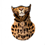 Gyvūnų veido kaukė Kaklo getrai, skirti apsaugai nuo saulės dulkių, vėjo, vyrams, moterims Leopard