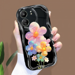 Mielas animacinio ra&scaron;to kreminės tekstūros korpusas, banguotas kra&scaron;tas, mink&scaron;tas silikoninis dangtelis, skirtas Xiaomi Redmi Redmi Note 12 Pro 4G skaidri