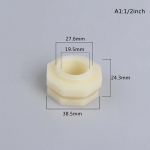 Plastikinė vandens i&scaron;leidimo anga Plastikinė vidinė srieginė jungtis Vandens bok&scaron;to jungties kibiro priedai 58.1*33.6mm
