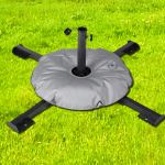 Lauko skėčio laikiklis ir skėčio pagrindas vasaros pramogoms Black With Water Bag