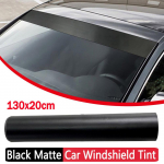 130x20 cm automobilio priekinio stiklo saulės skydelio juostelė plėvelės atspalvis matinis juodas priekinis galinis stiklas, apsauga nuo UV saulės spindulių lipdukas automobilio priekinio stiklo juostelė 130x20cm